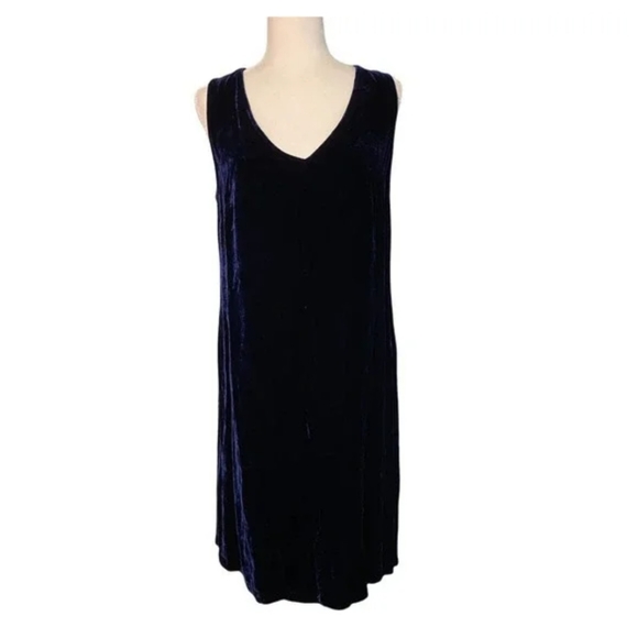 Studio 412 Navy Velvet Knee Length Midi Dress Size XS - Picture 5 of 9